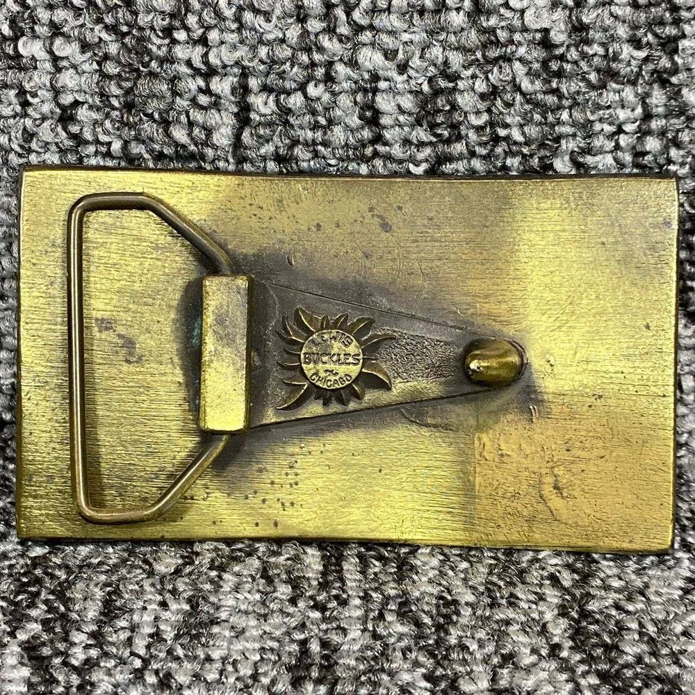 Vtg Winchester Repeating‎ Arms Brass Belt Buckle Lever Action Rifle New Haven CT
